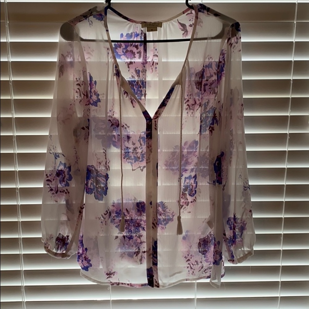 Flower print blouse
